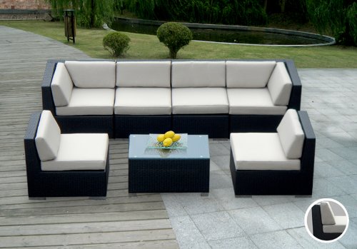 Ohana Collection Genuine Ohana Outdoor Patio Sofa Sectional Wicker Furniture 7pc Couch Set with Free Patio Cover at Sears.com