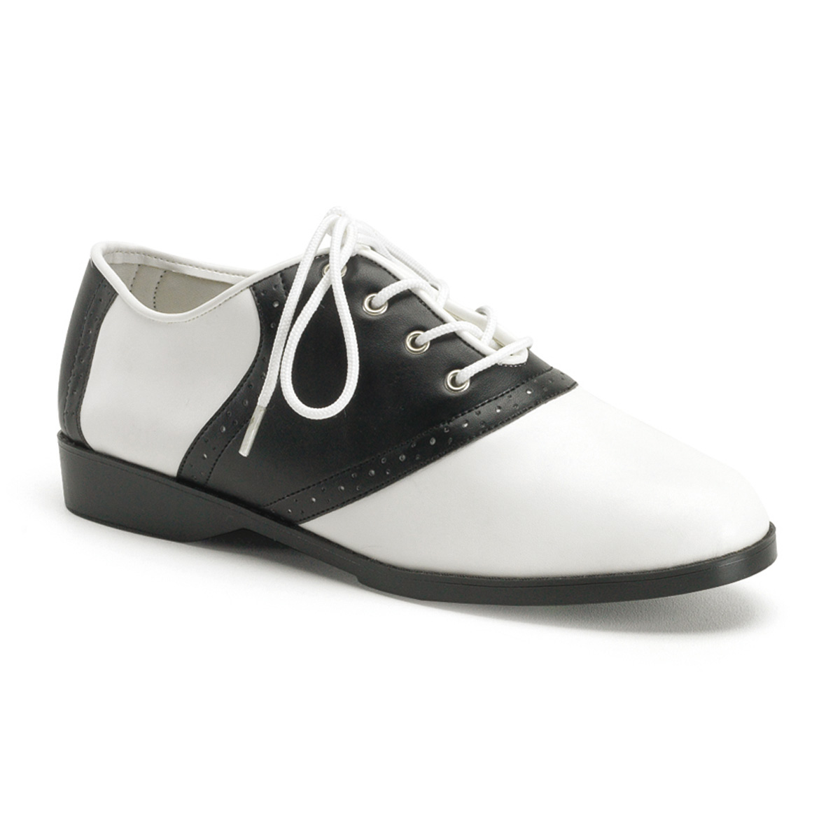 PLEASERs Flat Saddle Shoes Black-White Faux Leather at Sears.com
