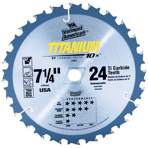 Bosch "Vermont American" Carbide-Tipped Circular Saw Blade 7-1/4" at Sears.com