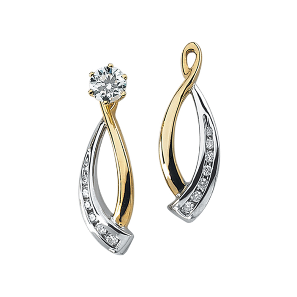 katarina 14K Two Tone Gold 1/5 ct. Diamond Earring Jackets at Sears.com