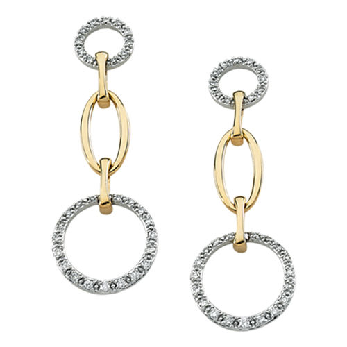 katarina 14K Two Tone Gold 1/3 ct. Diamond Dangle Earrings at Sears.com