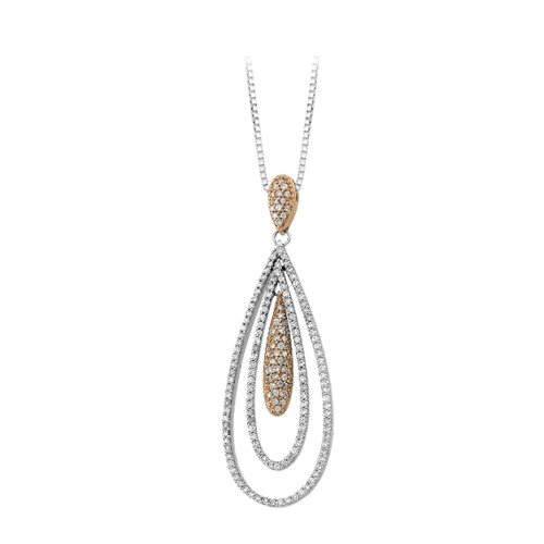 katarina 14K Two Tone Gold 1 1/6 ct. Diamond Pendant with Chain at Sears.com