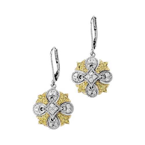 katarina 14K Two Tone Gold 1/2 ct. Natural Yellow and White Diamond Earrings at Sears.com