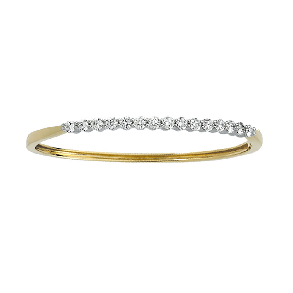 katarina 14K Two Tone Gold 2 1/10 ct. Diamond Bangle Bracelet at Sears.com