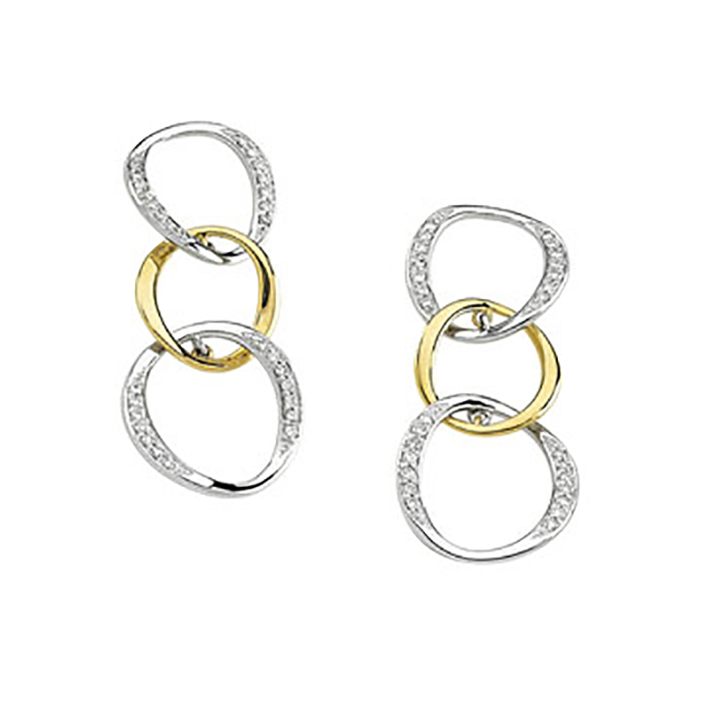 katarina 14K Two Tone Gold 1/3 ct. Diamond Fashion Earrings at Sears.com