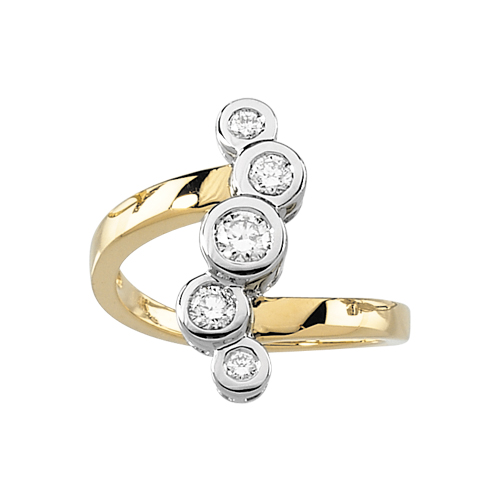 katarina 14K Two Tone Gold 1/2 ct. Diamond Right Hand Ring at Sears.com