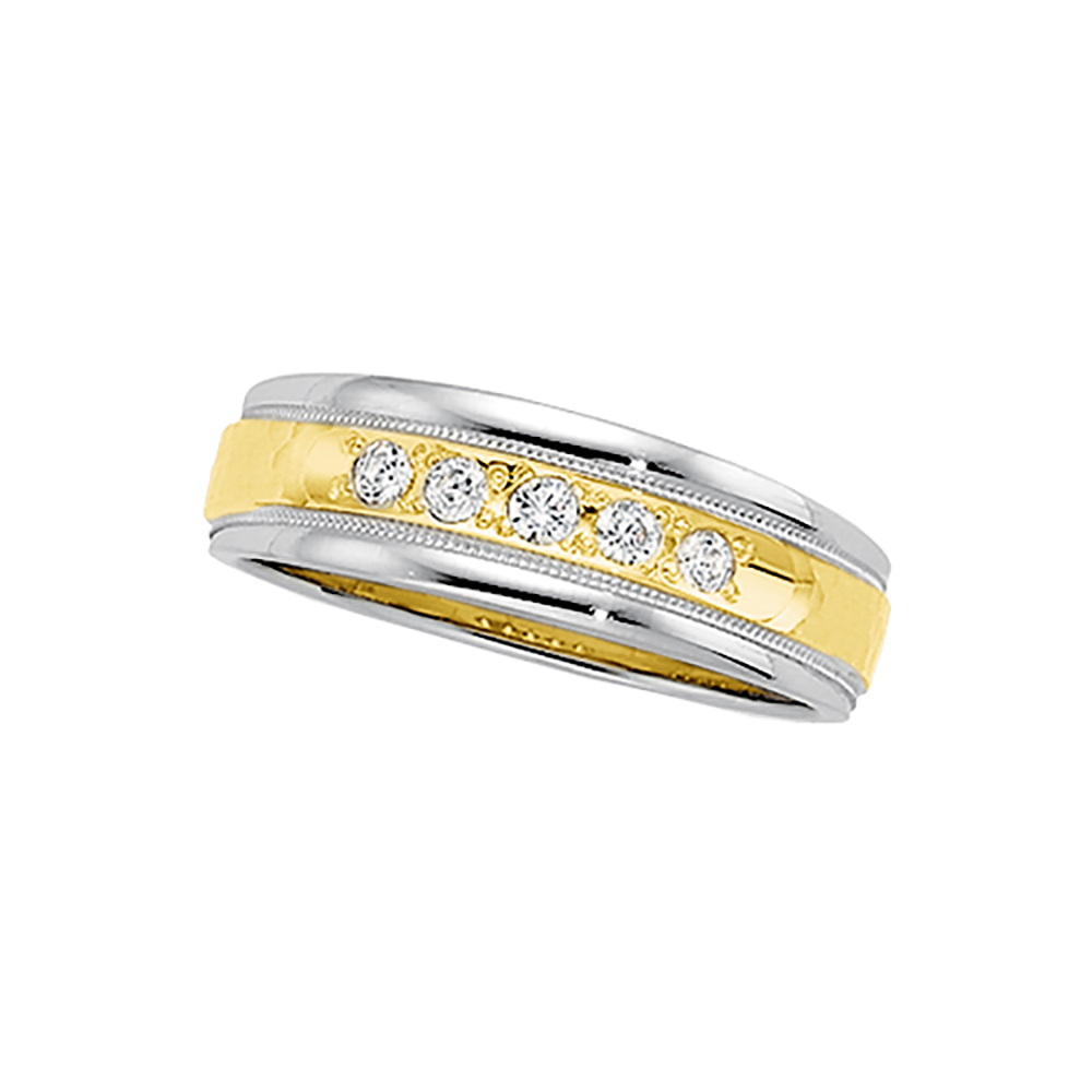 katarina 14K Two Tone Gold 1/5 ct. Diamond Five-Stone Men's Ring at Sears.com