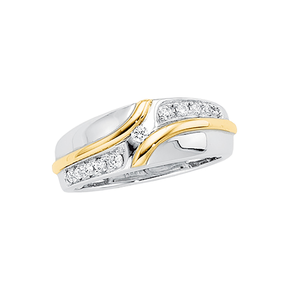 katarina 14K Two Tone Gold 1/5 ct. Diamond Men's Ring at Sears.com