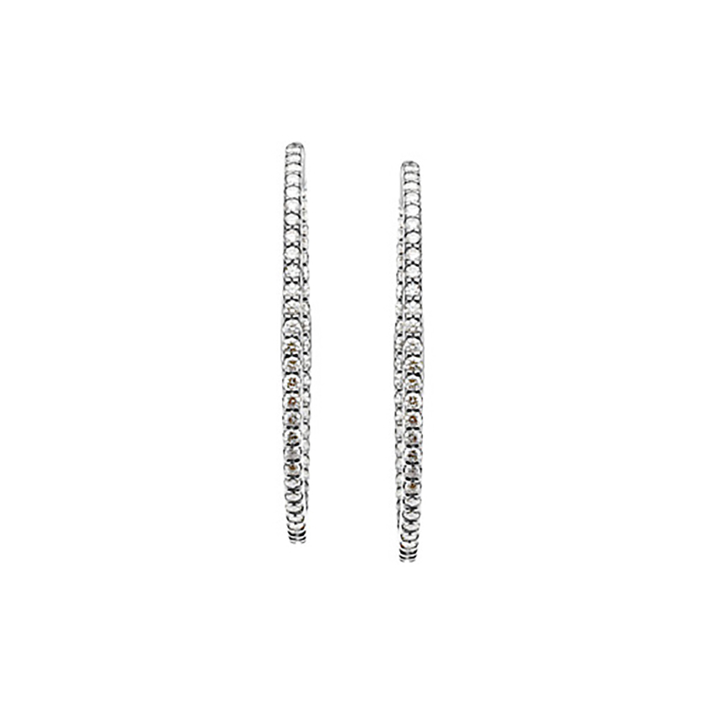katarina 14K White Gold 5 ct. Diamond Hoop Earrings at Sears.com