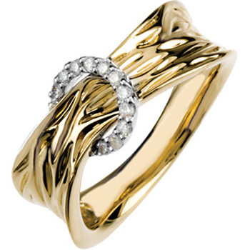 katarina 14K Two Tone Gold 1/10 ct. Diamond Ring at Sears.com