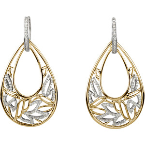 katarina 14K Two Tone Gold 1/2 ct. Diamond Dangle Earrings at Sears.com