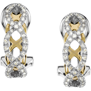 katarina 14K Two Tone Gold 1/3 ct. Diamond Earrings at Sears.com
