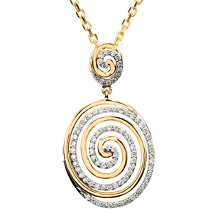 katarina 14K Two Tone Gold 1/2 ct. Diamond Circle Necklace at Sears.com