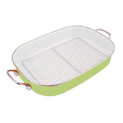 Reston Lloyd Calypso Basics Roaster Pan with Rack in Lime at Sears.com