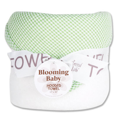 Trend Lab Gingham Seersucker Hooded Towel in Sage at Sears.com