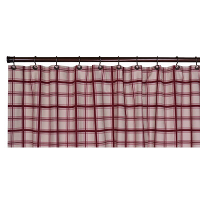 Ellis Curtain Large Scale Plaid Bathroom Shower Curtain in Red at Sears.com