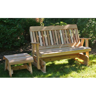 Creekvine Designs Cedar Countryside Rocking Glider and Table Set - Finish: White Stain at Sears.com