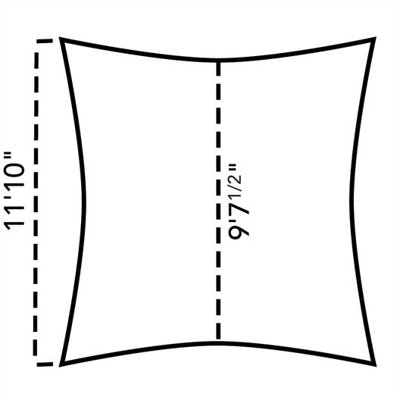 Coolaroo Premium 11'10" Square Shade Sail Kit - Color: Brunswick Green, Size: 11'10" at Sears.com