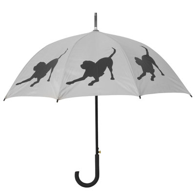 The San Francisco Umbrella Company Dog Park Labrador Retriever Walking Silhouette Stick Umbrella at Sears.com