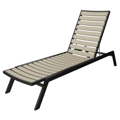 Polywood Euro Chaise - Finish: Textured Black, Seat and Back Finish: Tangerine at Sears.com