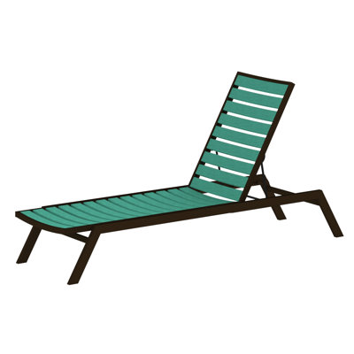 Polywood Euro Chaise - Finish: Textured Bronze, Seat and Back Finish: Aruba at Sears.com