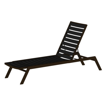 Polywood Euro Chaise - Seat and Back Finish: Black, Finish: Textured Bronze at Sears.com