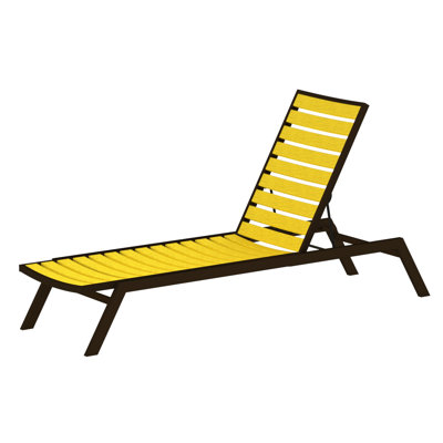 Polywood Euro Chaise - Finish: Textured Bronze, Seat and Back Finish: Lemon at Sears.com