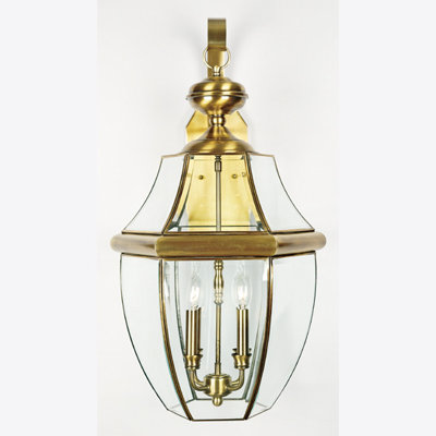Quoizel 29" Newbury Outdoor  Wall Lantern in Antique Brass at Sears.com