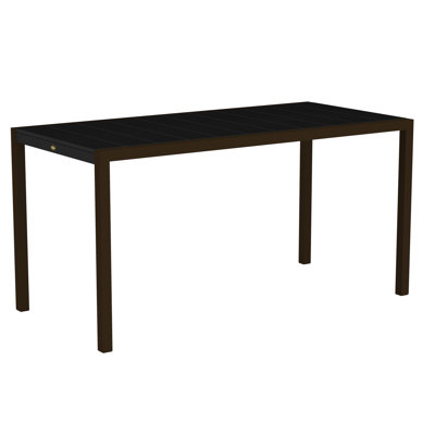 Polywood Trex Outdoor Surf City Counter Height Dining Table - Color: Textured Bronze/Charcoal Black, Size: 36" x 73" at Sears.com