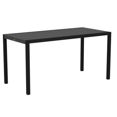 Polywood Trex Outdoor Surf City Counter Height Dining Table - Color: Textured Black/Stepping Stone, Size: 36" x 73" at Sears.com