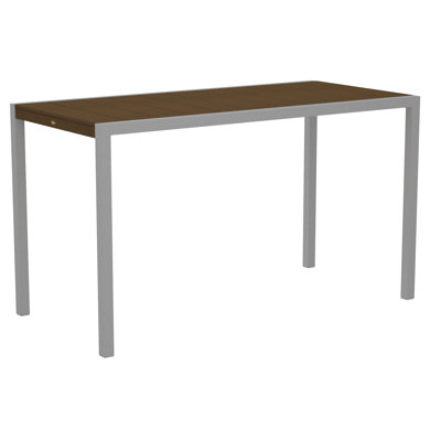 Polywood Trex Outdoor Surf City Bar Height Dining Table - Size: 36" x 73", Color: Textured Silver/Tree House at Sears.com