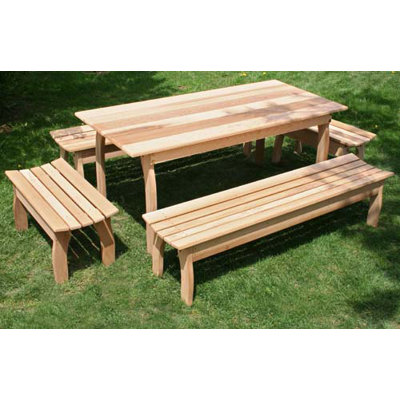 Creekvine Designs Cedar Family Dining Set - Size: 32" W x 46" L, Finish: No Finish at Sears.com