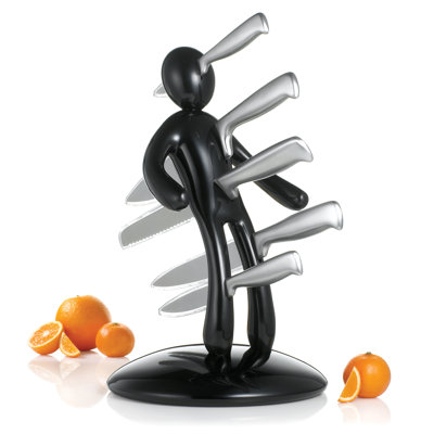 The EX By Raffaele Iannello The Ex 2nd Edition Five Piece Knife Set with Holder in Black (Set of 5) at Sears.com
