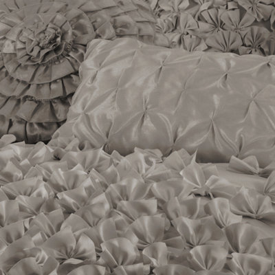 Lush Decor Lucia 4 Piece Comforter Set - Size: Queen, Color: Gray at Sears.com
