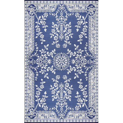 Mad Mats Oriental Garland Blue/White Rug - Rug Size: 4' x 6' at Sears.com