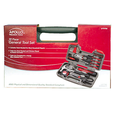 Apollo Tools 39 Piece General Tool Set - Color: Red at Sears.com
