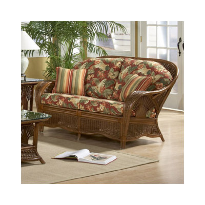 Wildon Home Palm Cove Loveseat - Finish: Whitewash, Fabric: Sparkle Olive at Sears.com