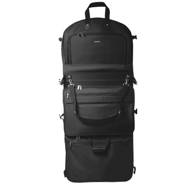 Wally Bags 52" Tri-Fold Nylon Garment Bag in Black with Leather Handles at Sears.com