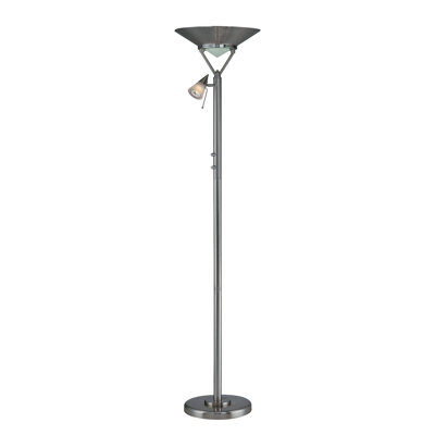 Lite Source Kaiser II Torchiere Reading Floor Lamp in Polished Steel at Sears.com