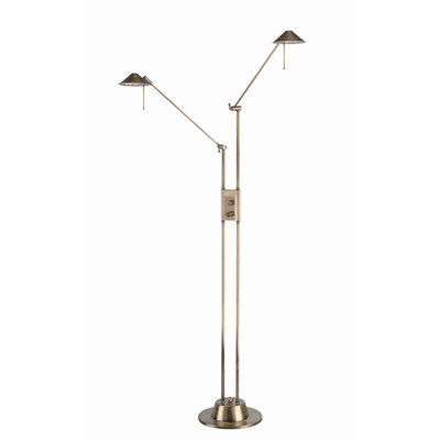 Lite Source Rhine Double Arm Floor Lamp in Antique Brass at Sears.com