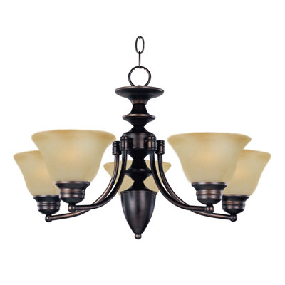 Maxim Lighting Malibu 5 Light Up Chandelier - Finish: Marblewith Oil Rubbed Bronze Shade at Sears.com