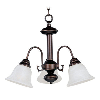 Maxim Lighting Malibu 3 Light Mini Chandelier - Finish: Marblewith Polished Brass Shade at Sears.com