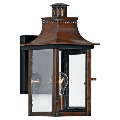 Quoizel Chalmers Outdoor Wall Lantern in Aged Copper - Size: 24.5" at Sears.com