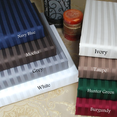Simple Luxury 400 Thread Count Egyptian Cotton Stripe Sheet Set - Size: King, Color: Gray at Sears.com