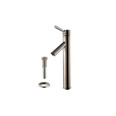 kraus Square Clear Aquamarine Glass Sink and Sheven Faucet - Faucet Finish: Satin Nickel at Sears.com