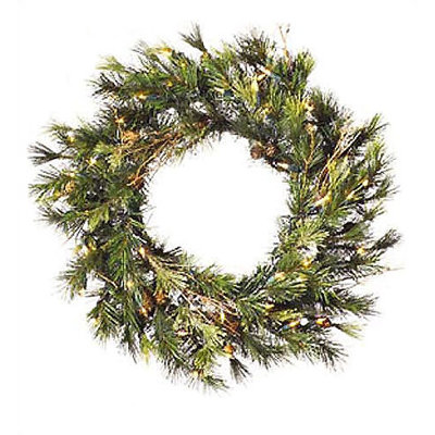 Vickerman Prelit Country Pine Wreath with Clear Lights - Wreath Size: 48" at Sears.com