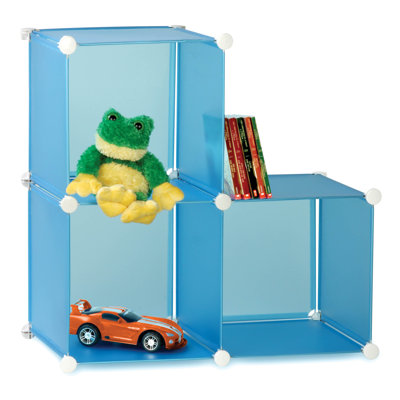 Honey Can Do Three Pack Modular Storage Cube in Translucent Blue at Sears.com