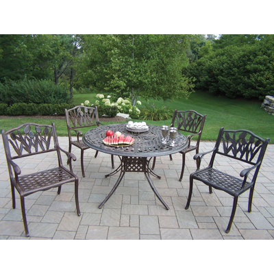 Oakland Living Capitol Tulip 5 Piece Dining Set - Finish: Antique Bronze at Sears.com