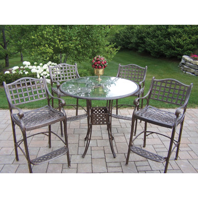 Oakland Living Hummingbird Elite 5 Piece Bar Height Dining Set at Sears.com