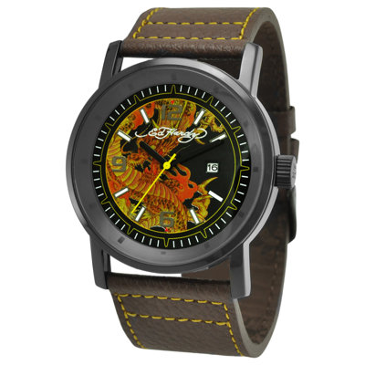 Ed Hardy Men's Kombat Dragon Watch in Brown at Sears.com